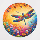 De reis van de libel labels (Design 1)