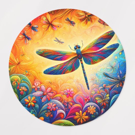 De reis van de libel labels (Design 1)