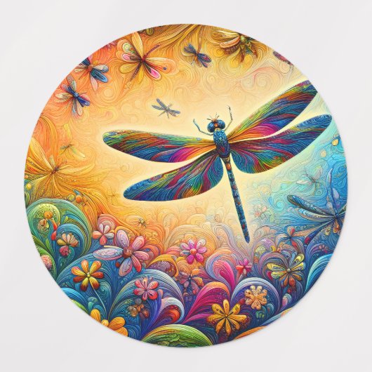 De reis van de libel labels (Design 1)