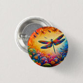 De reis van de libel ronde button 3,2 cm (Voorkant /achterkant)