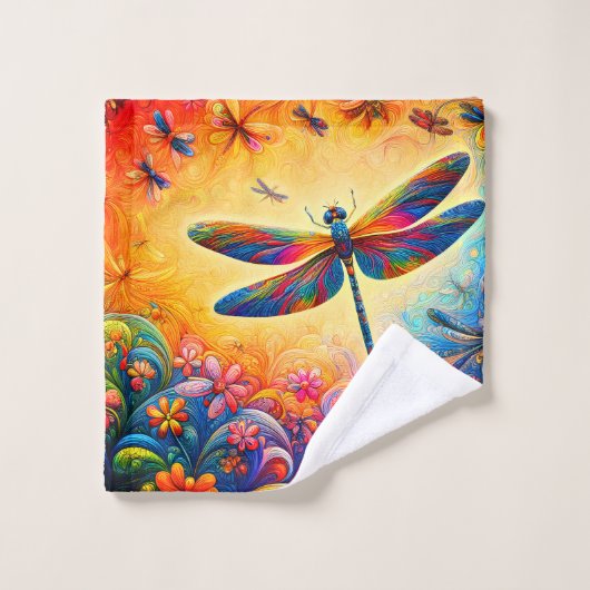 De reis van de libel washandje (Wasdoekje)