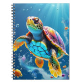 De reis van de schildpad door een sprankelende gel notitieboek (Voorkant)