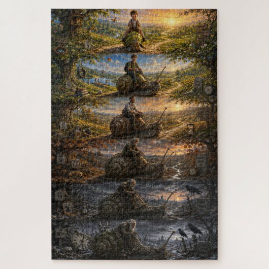 De Reis van de Tijd | Premium 1000-delige Vertelli Legpuzzel (Verticaal)