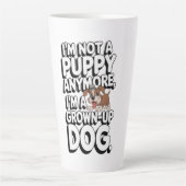 De reis van de volwassen hond latte mok (Voorkant)
