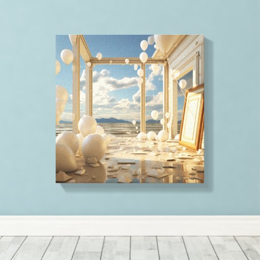 De reis van de vrijheid canvas afdruk (Insitu (Houten vloer))