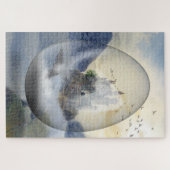 De reis van de walvis naar het mystieke kasteel legpuzzel (Horizontaal)