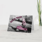 De Reis van de weg! kaart - hete roze w/template (Voorkant)