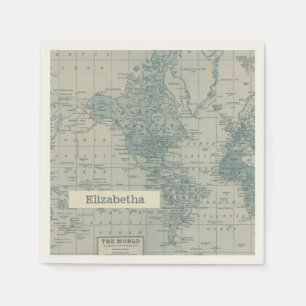 De  reis van de Wereldkaart past jouw naam aan Servet