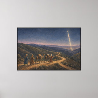 De Reis van de Wijzen Geboortecanvasprint Canvas Afdruk