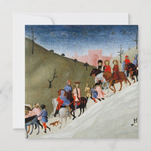 De reis van de Wijzen vakantiekaart Feestdagenkaart (Voorkant)