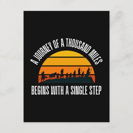 De reis van duizend mijlen begint met een lied informatiekaartje (Voorkant)