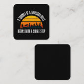 De reis van duizend mijlen begint met een lied vierkante visitekaartje (Voorkant / Achterkant)