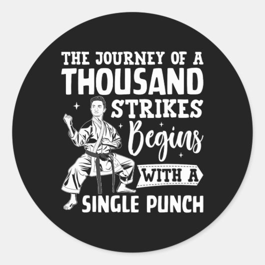 De reis van duizend stakingen begint met een zonde ronde sticker (Voorkant)