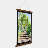 De reis van een Duizend Miles begint met één stap Hangend Wandkleed (Gebogen)