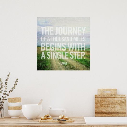 De reis van een Poster van duizend kilometer (Keuken)