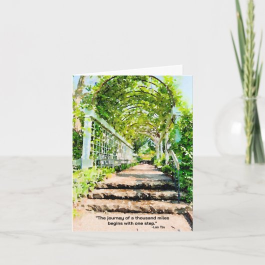 De reis van het Leven begint met één stapje Afstud Kaart (Voorkant)