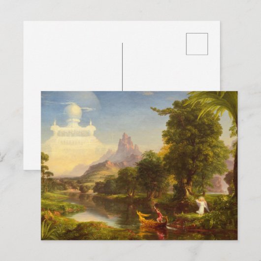 De reis van het leven, jeugd door Thomas Cole Briefkaart (Voorkant / Achterkant)