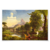 De reis van het leven, jeugd door Thomas Cole Foto Afdruk (Voorkant)