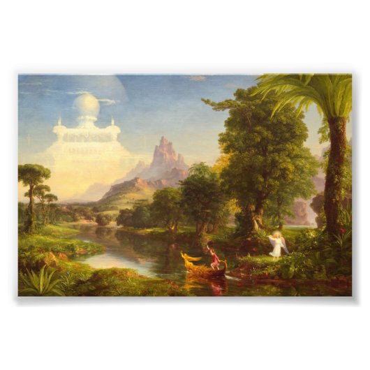De reis van het leven, jeugd door Thomas Cole Foto Afdruk (Voorkant)