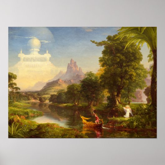 De reis van het leven, jeugd door Thomas Cole Poster (Voorkant)