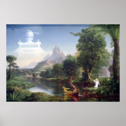 De reis van het leven - Jeugd door Thomas Cole Poster (Voorkant)