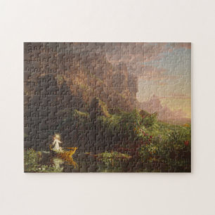 De reis van het leven: Kinderkap, 1842 (olie op do Legpuzzel