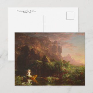 De reis van het leven: Kindertijd door Thomas Cole Briefkaart