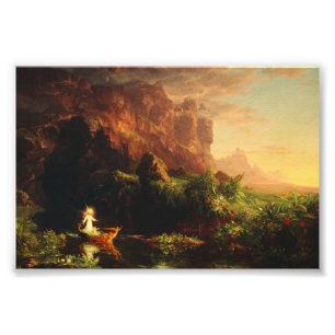 De reis van het leven: Kindertijd door Thomas Cole Foto Afdruk