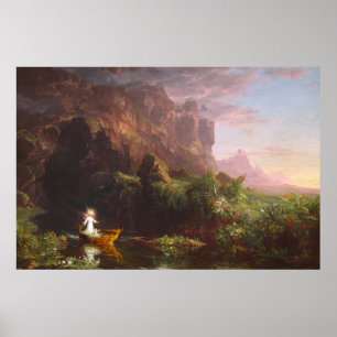 De reis van het leven: Kindertijd door Thomas Cole Poster