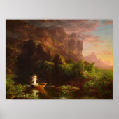 De reis van het leven, kindertijd door Thomas Cole Poster (Voorkant)
