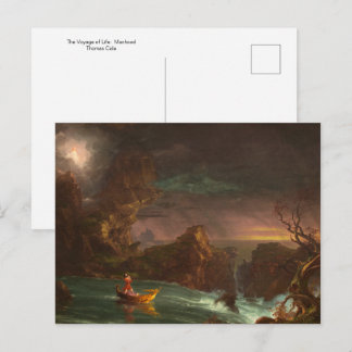 De reis van het leven: manheid door Thomas Cole-an Briefkaart