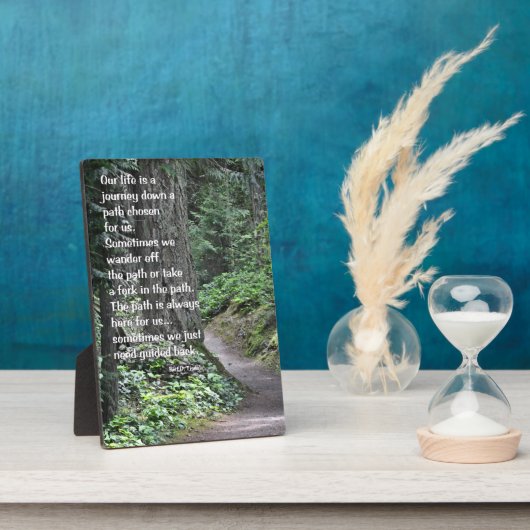 De reis van het leven omlaag een pad dat gekozen i fotoplaat (Zijkant)