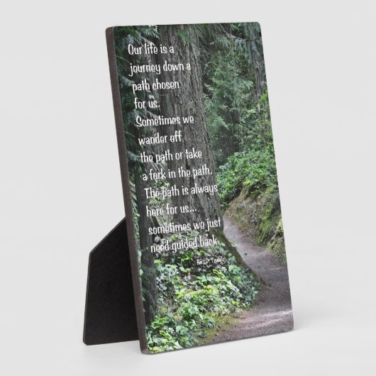 De reis van het leven omlaag een pad dat gekozen i fotoplaat (Zijkant)
