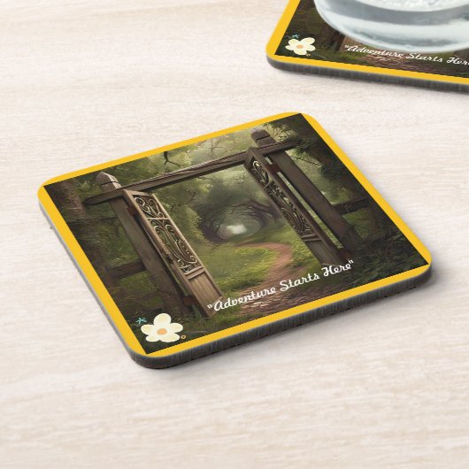 "De reis van het leven vooruit" Bier Onderzetter (Linkerzijde)