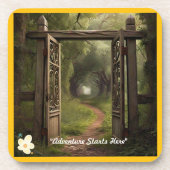 "De reis van het leven vooruit" Bier Onderzetter (Voorkant)