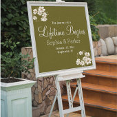 De reis van je leven begint met een bruiloft acryl bord