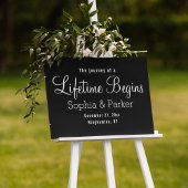 De reis van je leven begint met een bruiloft acryl bord