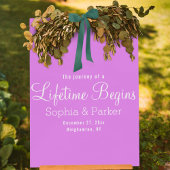 De reis van je leven begint met een bruiloft acryl bord