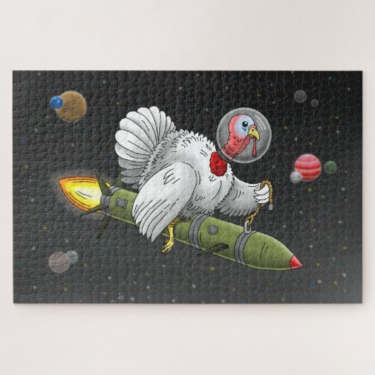 De reis van Rocket Turkey door de ruimte Legpuzzel (Horizontaal)