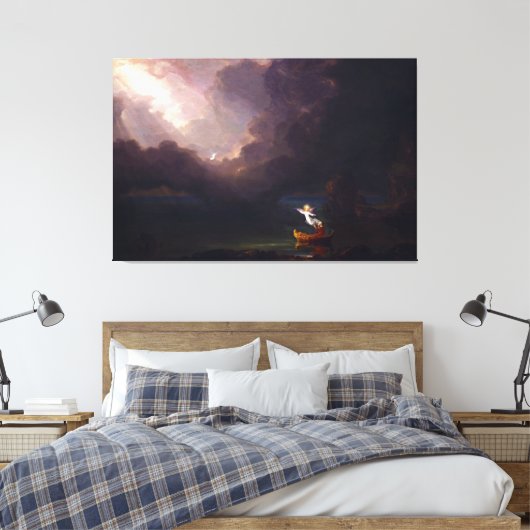 De reis van Thomas Cole naar het oude leven Canvas Afdruk (Insitu (Slaapkamer))