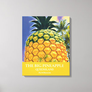 De reisdruk van de Big Pineapple Queensland Canvas Afdruk