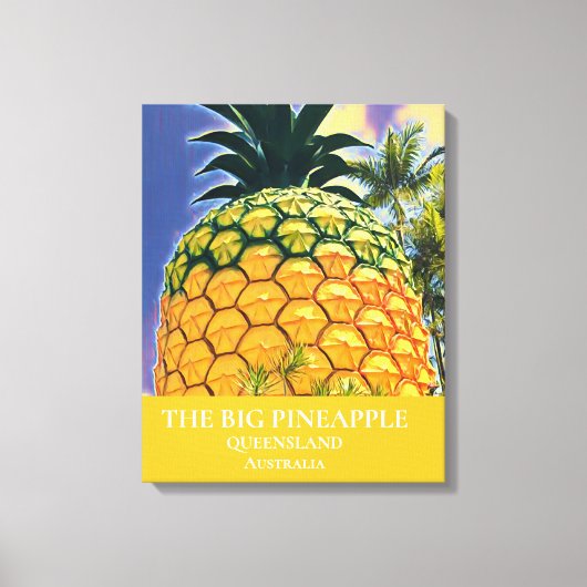 De reisdruk van de Big Pineapple Queensland Canvas Afdruk (Voorkant)