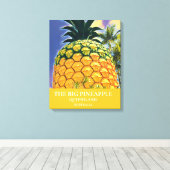 De reisdruk van de Big Pineapple Queensland Canvas Afdruk (Insitu (Houten vloer))