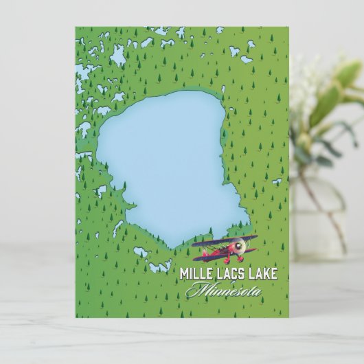 de reiskaart van het molenmeer Minnesota. (Staand voorkant)