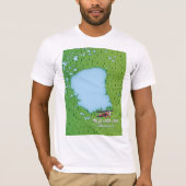 de reiskaart van het molenmeer Minnesota. T-shirt (Voorkant)