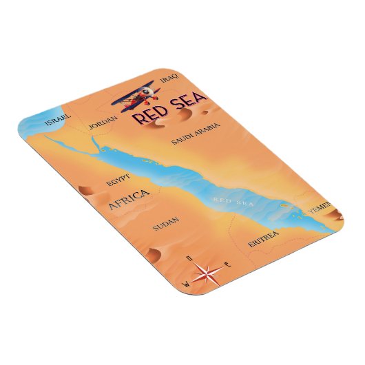 De reiskaart van het Rode Zee Magneet (Rechterzijde)