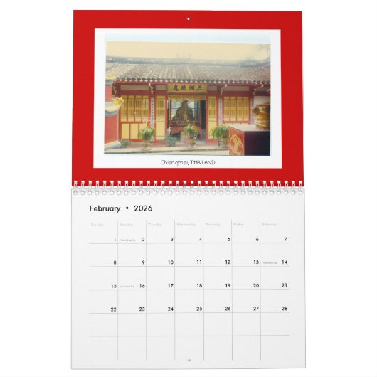 De reiskalender van 70 jaar kalender (Feb 2026)