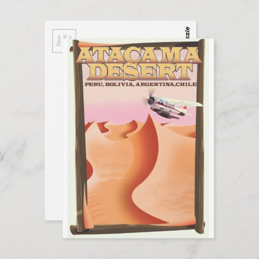 De reisposter Atacama Desert Adventure. Briefkaart (Voorkant / Achterkant)