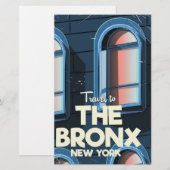 De reisposter Bronx New York City Briefpapier (Voorkant / Achterkant)