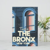 De reisposter Bronx New York City Briefpapier (Staand voorkant)